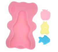 DEARMAMY 1Set Lovely Cartoon Bath Sponge Mat Soft Cushion for Newborns Shower Accessory Quick Drying Gentle Delicate Skin for Bath Supplies and Care