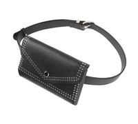 DEARMAMY 1set Punk Style Waist Bag for Women Stylish Rivet Decorated Belt Pouch Fashionable Hip Bag for Daily Use Festivals and