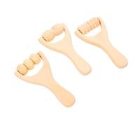 DEARMAMY 1set Wooden Massage Roller Portable Manual Massager for Relief for Home Gym Travel Foot Roller for Deep Tissue Relaxation 3pcs