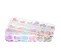 DEARMAMY 2 Boxes Lovely Manicure Decors Easter Manicure Decors 5.11x1.97x0.39inch Decorative Comfortable Touch Assorted Colour Polymer Clay Party Nail Decorations for Home