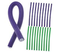 DEARMAMY 2 Packs Flexible Foam Hair Curling Rods Heatless Rollers for Hair Soft Satin Outer Prevents Frizz Lightweight Portable Styling Tools Random Color