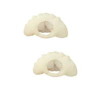 DEARMAMY 2 Pcs Dumpling Headgear Outfit Carnival Party Dress up Pierogi Prom Props Dumpling Costume Bachelorette Party Supplies Accessory Wear Booth Sloth Hat Plush and Pp Cotton Beige