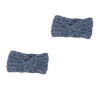 DEARMAMY 2 Pcs Elegant Fashion Headdress Woolen Headband Knitting Hair Band Warm Headwear for Women