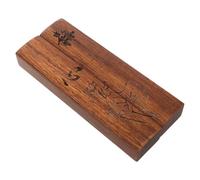 DEARMAMY 2 Pcs Hardwood Calligraphy Paperweights 1.4" X 7.1" Non-slip Scroll Weights for Brush Painting and Writing, Classical Chinese Stationery Suitable for Beginners and Art Teachers