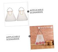 DEARMAMY 2 Pcs Household Hanging Mesh Storage Bags Mesh with Large Mouth for Kitchen Fruit Vegetable Bathroom Organizing Washable and Pouches in