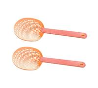 DEARMAMY 2 Pcs Sturdy Slotted Spoons with Uniform Leak Multipurpose Cooking and Frying Colanders for Kitchen Use with Hanging Design Space-Saving Filter Utensils