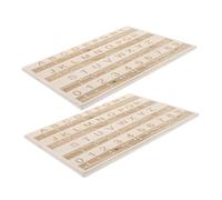 DEARMAMY 2 Pcs Wooden Braille Alphabet Board Educational Teaching Tool for Blind People Letter Tracing with Carved Dots Braille Learning Supplies Suitable for Home and Classroom Use