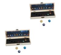 DEARMAMY 2 Sets Nine Planets Educational Ornaments Planets Decor for Desktop Decoration and Collection Mineral Stones Sample Present for Collectors