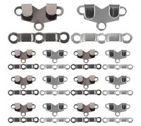 DEARMAMY 20 Pairs Sewing Snap Hooks Metal Clothing Hooks Vintage Delicate Lightweight Brass Fasteners for Business Suits and Shirts Travel Sewing Supplies