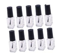 DEARMAMY 20 Pcs Glass Empty Nail Polish Bottles Shaped Transparent Containers for Nail Art DIY Mixing Travel Storage Material