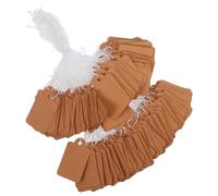 DEARMAMY 200pcs Kraft Paper Jewelry Tags with String Double-Sided Writable Price Labels for Pricing and Organizing Thick Marking Tags for and Luggage Labeling