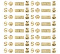 DEARMAMY 200pcs Nail Art Accessories Set Money Charms Bulk Assorted Fingernail Charms Metal Coin Nail Art Decoration for Salon Festival Use