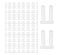 DEARMAMY 200pcs Rimless Glasses Double Plug Frameless Eyewear Supplies Compression Sleeves for Shop and Daily Maintenance