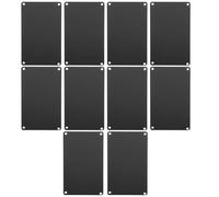 DEARMAMY 20pcs Blank Plate Tags Blank Pendant Tags 10x5cm Black Aluminum Plate Easy Cleaning Security Labeling Professional Appearance for Staff Uniforms in Industries