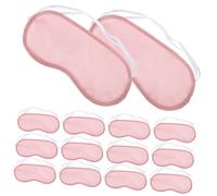 DEARMAMY 20pcs Disposable Sleep Masks Soft Polyester Silk Eye Coverings Comforting Blindfolds for Sleeping Travel and Napping Eye Shades for Stress Relief