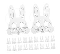 DEARMAMY 20pcs DIY Animal Paper Masks Rabbit Design Lightweight Blank Craft Masks for Painting Halloween Costume School Art Projects Parties and Creative Fun