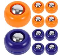 DEARMAMY 20pcs Mini Curling Balls and Sliding Pins Set, Blue and Orange Tabletop Shuffleboard Accessories for Indoor and Outdoor Family Party Games