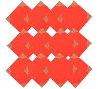 DEARMAMY 20pcs Red Xuan Papers Fu Character Calligraphy Blank Square Red Papers for Chinese New Year Decor