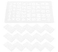 DEARMAMY 20Pcs Reusable Plastic Stencil Templates Alphabet Numbers Punctuation for Journal Planner Scrapbook Craft Decoration DIY Art Projects
