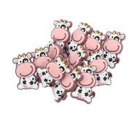 DEARMAMY 20pcs Soft PVC Cartoon Cow Pencil Topper Decorations for School Classroom Rewards Flexible Pencil Clips Charms for Students Secure Attachment Multipurpose Decorations for Boys