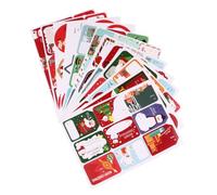 DEARMAMY 24 Sheets Christmas Sealing Stickers Self-Adhesive Packing Decals with Holiday Patterns for Envelopes and DIY Decorations