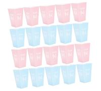 DEARMAMY 24pcs Gender Reveal Paper Popcorn Boxes for Party Treats Safe and Use Snack Holders Pink and Blue Design for Boy Girl Theme Celebrations