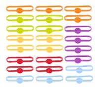 DEARMAMY 24pcs Silicone Wine Glass Tags and Glass Identifier Rings round Shape for Easy to Distinguish Party Marker for Beer Festival Time and Tropical Party Decorations