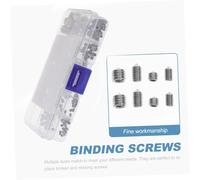 DEARMAMY 250pcs Stainless Steel Pointed Internal Hex Screws with Clear Storage Box Sturdy Machine Screws for Home Office Communication Equipment and Machinery Assembly
