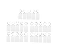 DEARMAMY 25pcs Acrylic Photo Frame Keychains Stylish Rectangle Keyrings for Memorable Moments for and Creative Crafting Double-Sided Insert Design