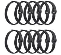 DEARMAMY 25pcs Adjustable Nylon Yoga Mat Carrying Strap with Hook and Loop Fastener, Black Cinch Strap Increases Stability and Fixed Role for Movement and Storage