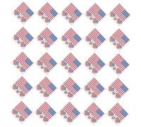 DEARMAMY 25pcs American Flag Design Stickers Temporary for Independence Day Sports Match Face Stickers