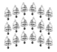 DEARMAMY 25Pcs Vintage Alloy Bell Pendant Charm Set for DIY Jewelry Making, Rustic Small Hanging Bells for Bracelets, Necklaces, Wind Chime Accessories, Craft Supplies
