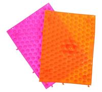 DEARMAMY 2pcs Acupressure Foot Massage Mat Thickened Foot Sole Reflexology Pad Wooden Pressure Point Massager for Plantar Therapy and Relaxation at Home