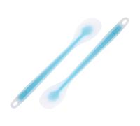 DEARMAMY 2Pcs Back Lotion Applicator for Women and Elderly with Long Handle, Blue Back Cream Applicator Pads for Self Applying Body Lotion, Sunscreen, and Medicine, Handicap Daily Living