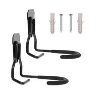 DEARMAMY 2pcs Bike Storage Metal Hooks Wall Mount Rack Holder Space-Saving Garage Hangers Easy Install for Home Shed Plaster Walls