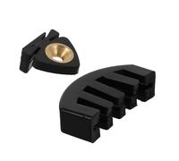 DEARMAMY 2pcs Black Rubber Violin Mute Silent Practice Accessory Lightweight Portable Small Replacement Part for Orchestra and Home Use
