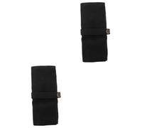 DEARMAMY 2pcs Canvas Travel Watch Roll Organizer for Watch Bands Storage Bag Portable Case for and Men for Travel Bag Organization