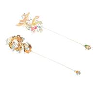 DEARMAMY 2pcs Chinese Myths Metal Bookmarks Antique Style Decorative Page Marking Tool for Students Reading Library Use