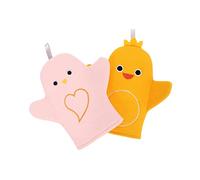 DEARMAMY 2pcs Crown Bath Towel Mud Scrubbers Bath Gloves for Self Tanner Mitt Practical Showering Gloves Bathroom Accessory