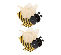 DEARMAMY 2pcs Cute Cartoon Bee Hairpin Claw Clips for Girls Thick Styling Clips for Ladies Women