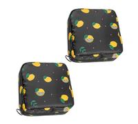 DEARMAMY 2pcs Delicate Period Pouch Bags for Women Zippered Sanitary Pad Storage Handbags Attractive Design for Menstrual Napkin Organization Thoughtful for Friends Family
