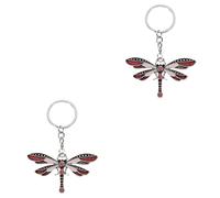 DEARMAMY 2pcs Dragonfly Key Chain Pendant Creative Lightweight Bag Charm for Women Keyring Decorative Effect for Keys Purses and Backpacks