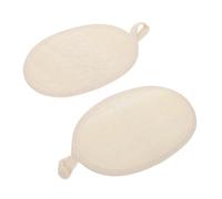 DEARMAMY 2Pcs Exfoliating Loofah Bath Towels Durable Shower Rubbing Back Scrubber for Dead Skin Removal Convenient Travel Bathing Tool with Hanging