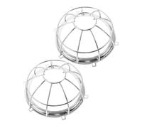 DEARMAMY 2pcs Fire Sprinkler Guard Covers Iron Bracket Protective Cage for Fire Alarm Detectors Easy Installation Shield for Home Safety