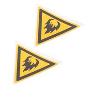 DEARMAMY 2pcs Flammable Warning Decals Pet Safety Sign with Adhesive Backing Fire Labels for Vigilant Fire Prevention and Awareness