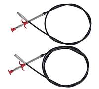 DEARMAMY 2Pcs Flexible Drain Cleaning Tools Bendable Hair Hooks for Efficient Removal Sinks Pipes Lengths Durable Construction
