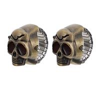 DEARMAMY 2pcs Ghost Head Ring Watch Ladies Finger Watch Men Watch Digital Watches for Women Halloween Skeleton Decorations Flip-open Mens Sports Watch Male Rings Skull Watch Zinc Alloy