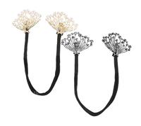 DEARMAMY 2pcs Hair Dryer Twist Hair Curler Rhinestone Hair Twist Maker Hair Curler Bun Tool Pearl Bun Maker Wedding Hair Accessories Lazy Twist Bun Maker Pearl Twist Bun Maker Polyester