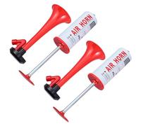DEARMAMY 2Pcs Hand Pump Air Horn Portable Handheld Cheer Horn for Sports Boating Events Loud Signal Trumpet with Bright Color and Easy Pump Operation for Football Parties and Safety Use