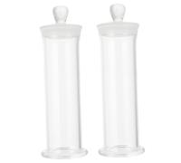 DEARMAMY 2pcs High Borosilicate Specimen Bottle Sample Storage Vials for Chemistry Lab and Home Use Thickened Sealed Container for Wine Reusable Science Liquid Holder